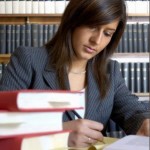 Female Lawyer Researching